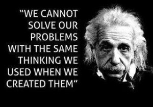 A quote by albert einstein about solving problems.